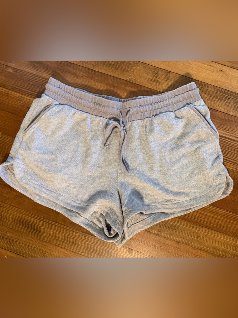 Maurices Light Gray Athletic Shorts with Drawstring